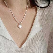 Titanium steel simple temperament baroque pearl necklace jewelry