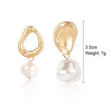 Unique Gold Pearl Earrings Set - Baroqueluck