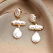 Lucky Gold Baroque Pearl Earrings - Baroqueluck