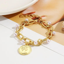 Financially Amplified Coin & Pearl Layered Bracelet Set - Baroqueluck