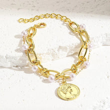 Financially Amplified Coin & Pearl Layered Bracelet Set - Baroqueluck