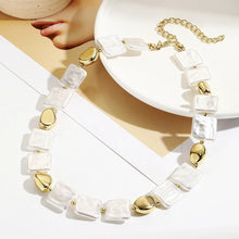 Geometrically Blessed Square Pearl Necklace - Baroqueluck