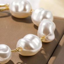 Gold Bracelet with Chunky Irregular Baroque Pearls - Baroqueluck