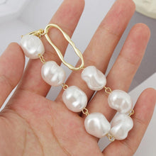 Gold Bracelet with Chunky Irregular Baroque Pearls - Baroqueluck