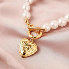 Love-Filled Pearl Bracelet with Lucky Heart Locket - Baroqueluck