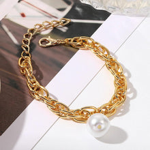Uniquely Lucky Gold Chain & Pearl Bracelet - Baroqueluck