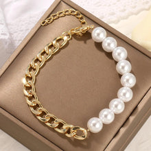 Dual Luck Gold Chain & Pearl Bracelet - Baroqueluck