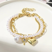 Triply Blessed Heart Layered Bracelet Set - Baroqueluck