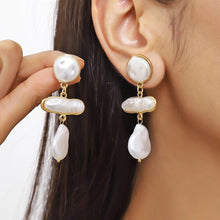 Lucky Gold Baroque Pearl Earrings - Baroqueluck
