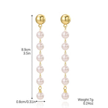 Graceful Gold Dangle Earrings with Baroque Pearls - Baroqueluck