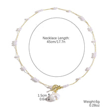 Spaced Blessings Baroque Pearl Necklace with Significant Fortune Pendant - Baroqueluck