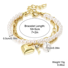 Triply Blessed Heart Layered Bracelet Set - Baroqueluck