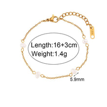 18K Gold-Plated Stainless Steel Baroque Pearl Bracelet – Adjustable 20+5cm Chain