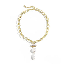 Triply Blessed Baroque Pearl Chunky Chain Necklace - Baroqueluck