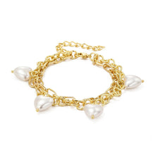 Four Hearts of Fortune Layered Gold Bracelet - Baroqueluck